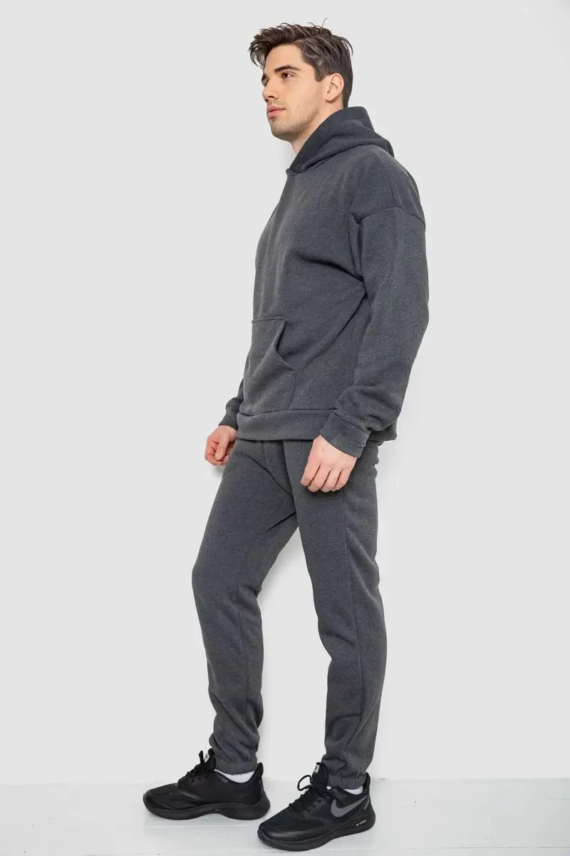 Спорт костюм чоловічий на флісі, колір темно-сірий, 177R235 3