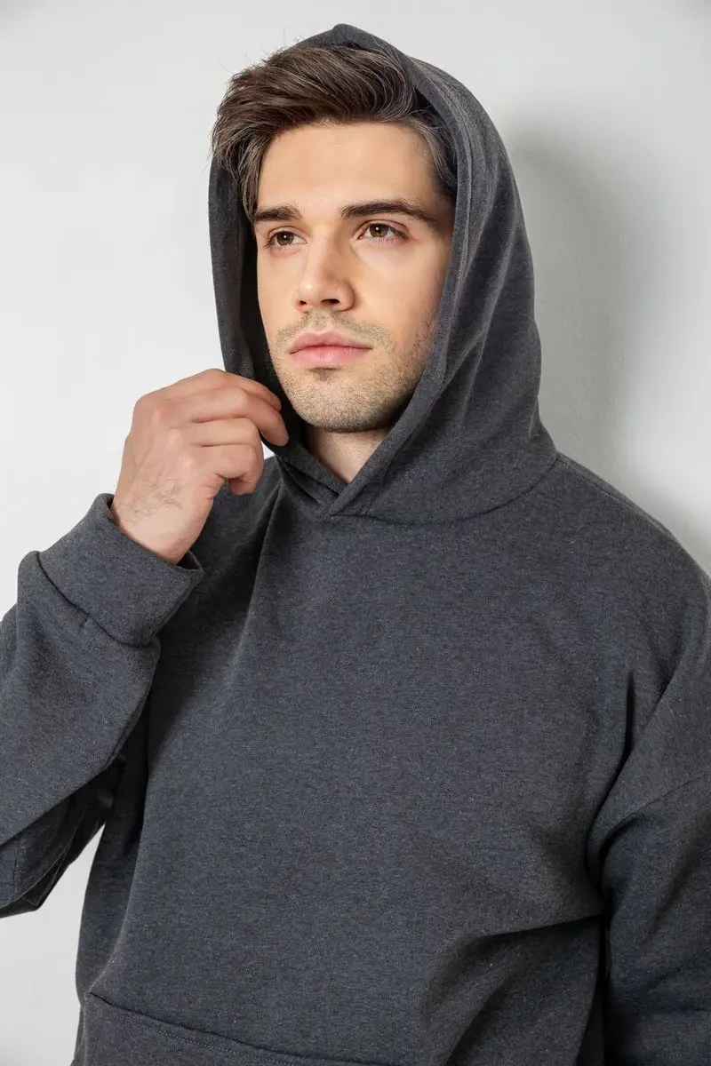 Спорт костюм чоловічий на флісі, колір темно-сірий, 177R235 5