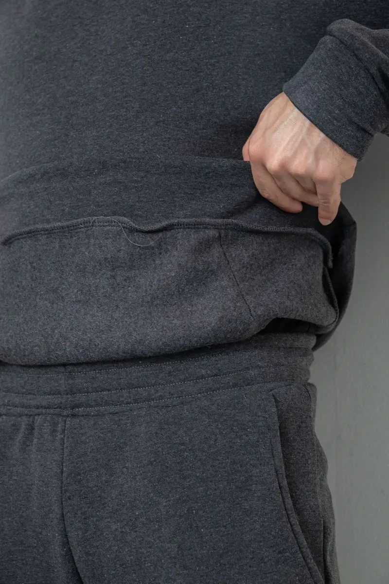 Спорт костюм чоловічий на флісі, колір темно-сірий, 177R235 6