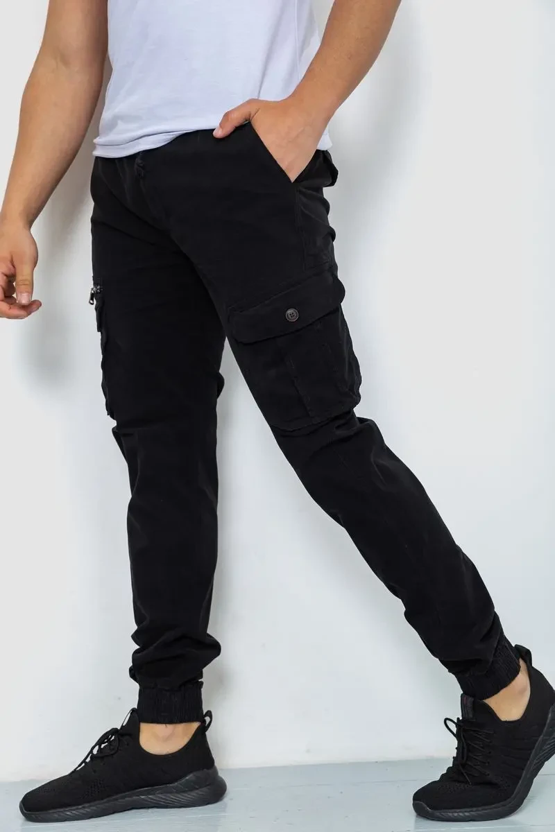 Штани карго чоловічі, колір чорний, 244R2073 3
