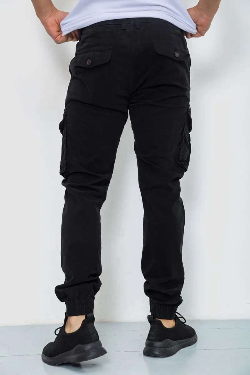 Штани карго чоловічі, колір чорний, 244R2073 4