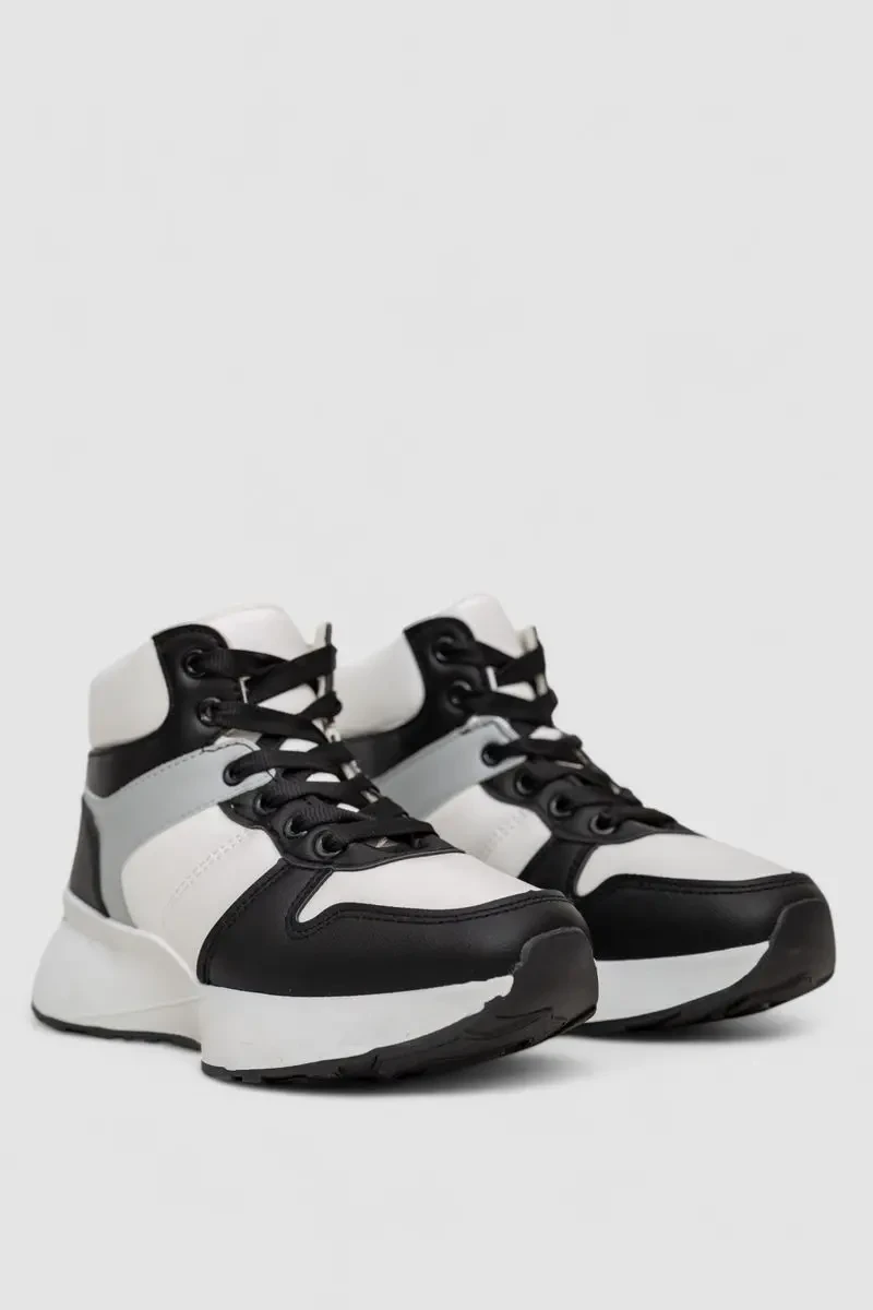 Кросівки жіночі зимові на хутрі, колір біло-чорний, 248RXM17-86 3