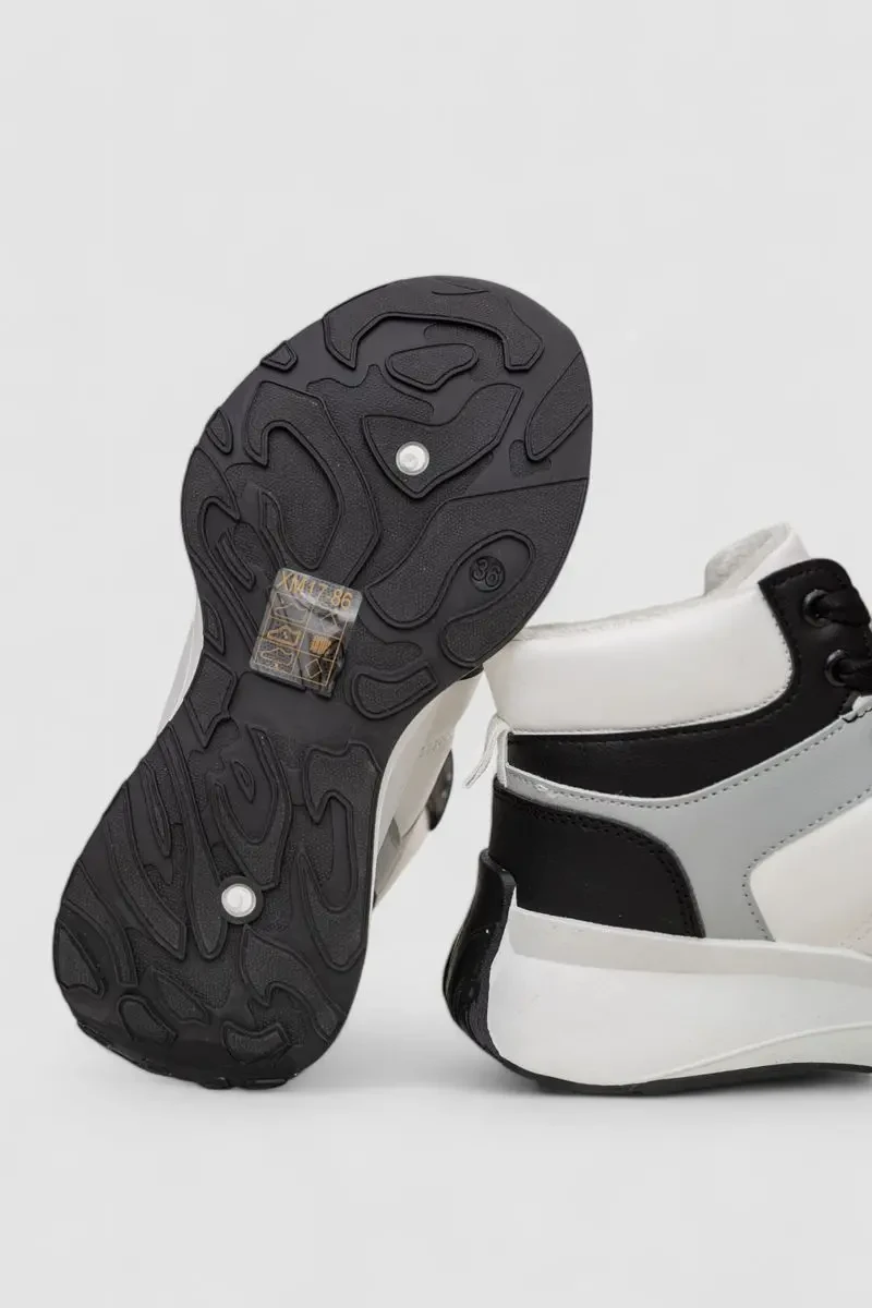 Кросівки жіночі зимові на хутрі, колір біло-чорний, 248RXM17-86 7