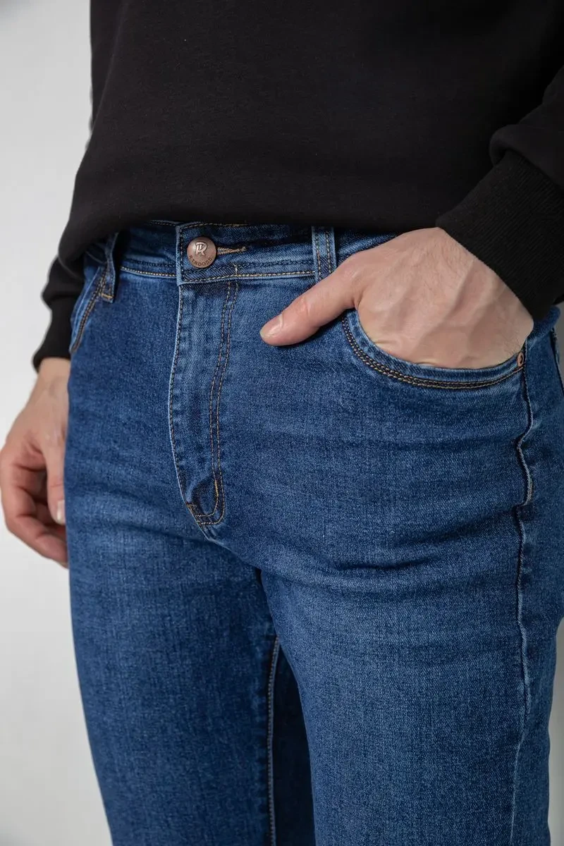 Джинси чоловічі демісезонні, колір синій, 243R8061 5