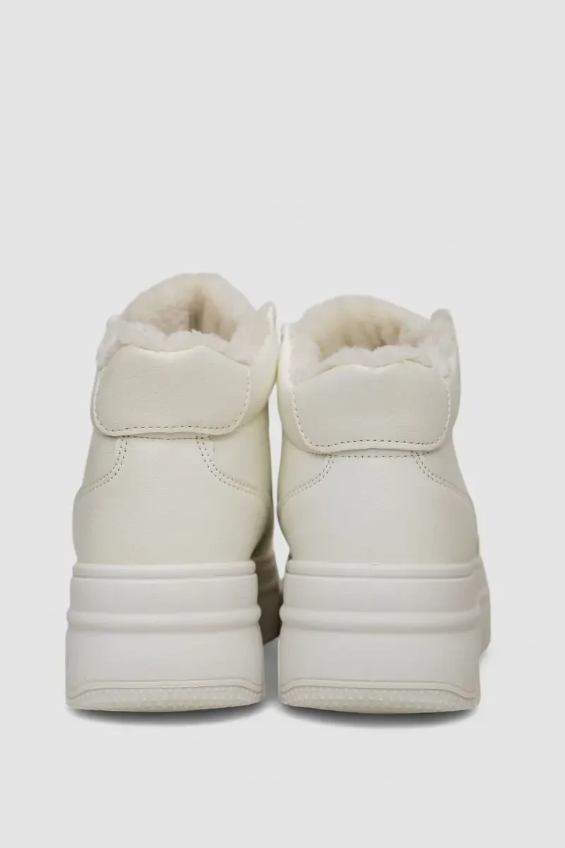 Кросівки жіночі зимові на хутрі, колір білий, 248RAM019 4