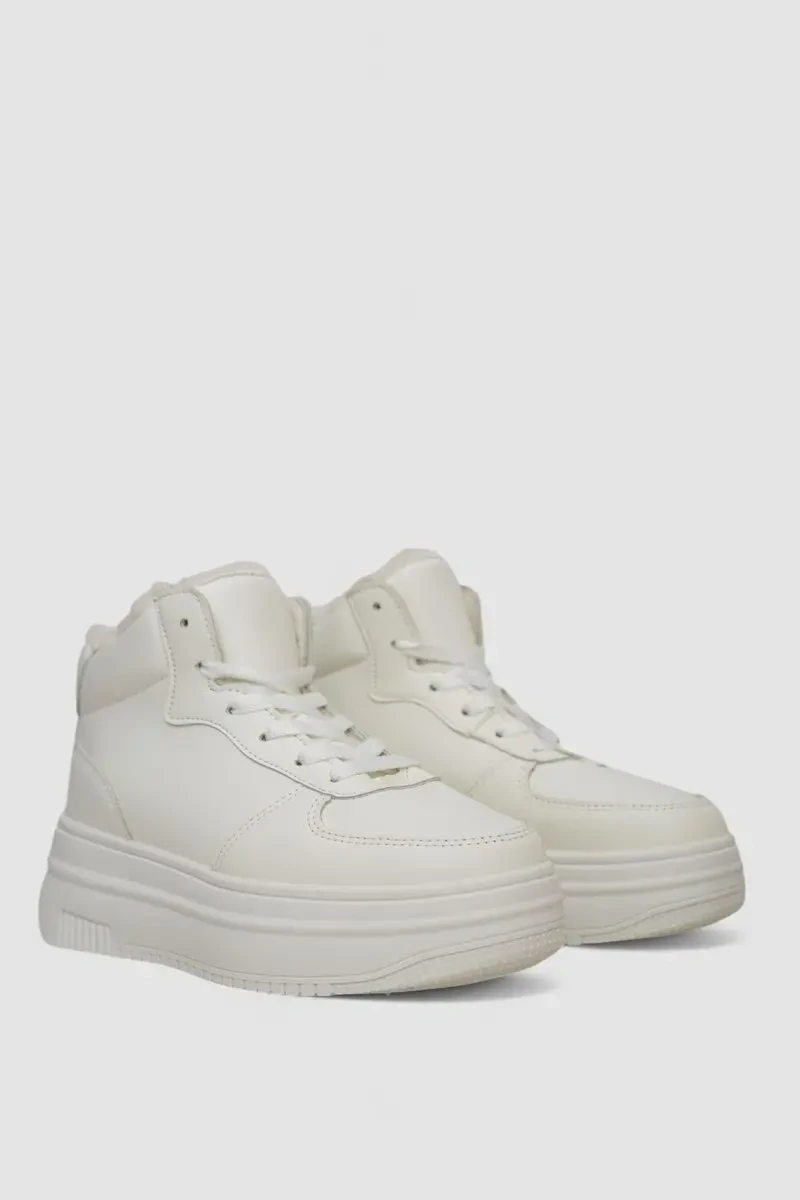 Кросівки жіночі зимові на хутрі, колір білий, 248RAM019 3