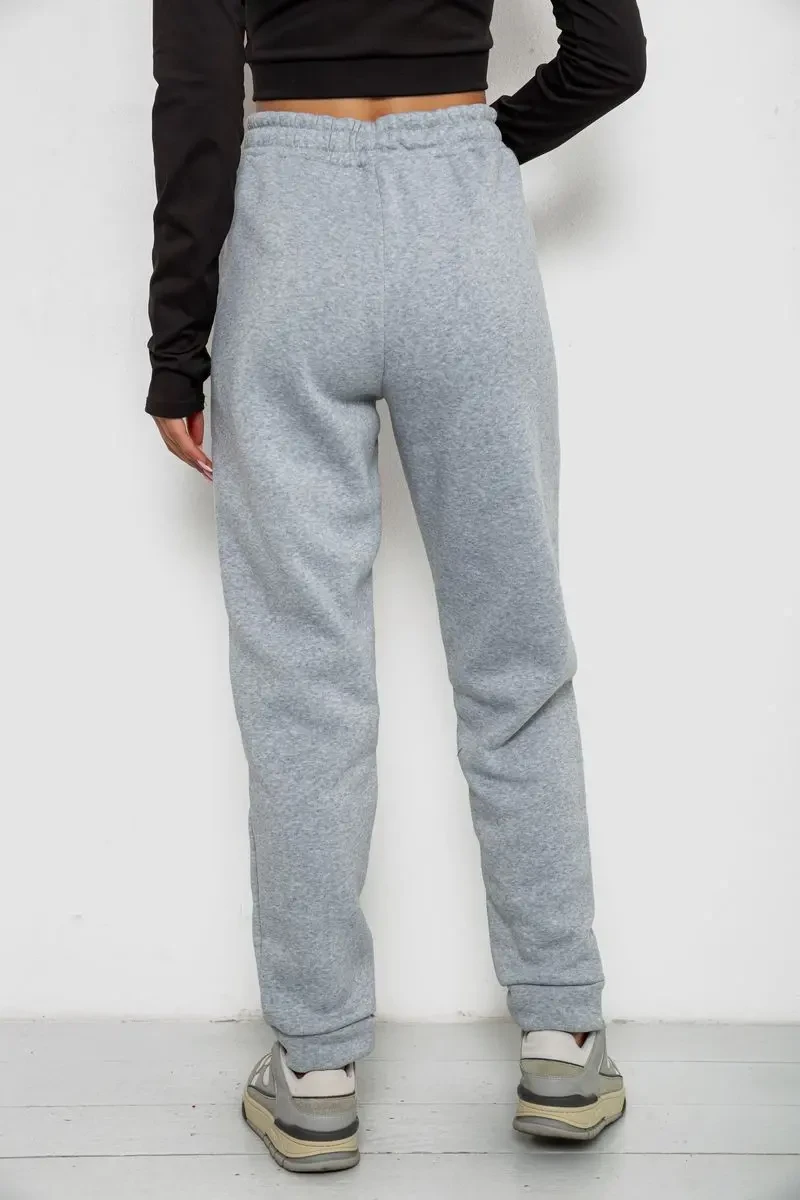 Спортивні штани жіночі на флісі, колір світло-сірий, 238R58641-1 4
