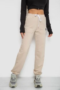 Спортивні штани жіночі, колір світло-бежевий, 247R4670