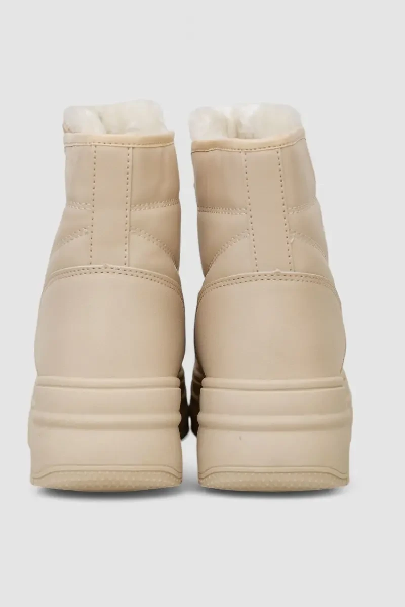 Черевики зимові жіночі на хутрі, колір бежевий, 248RAM017 4