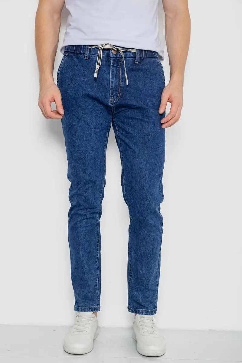 Джинси чоловічі на гумці, колір синій, 244R8063