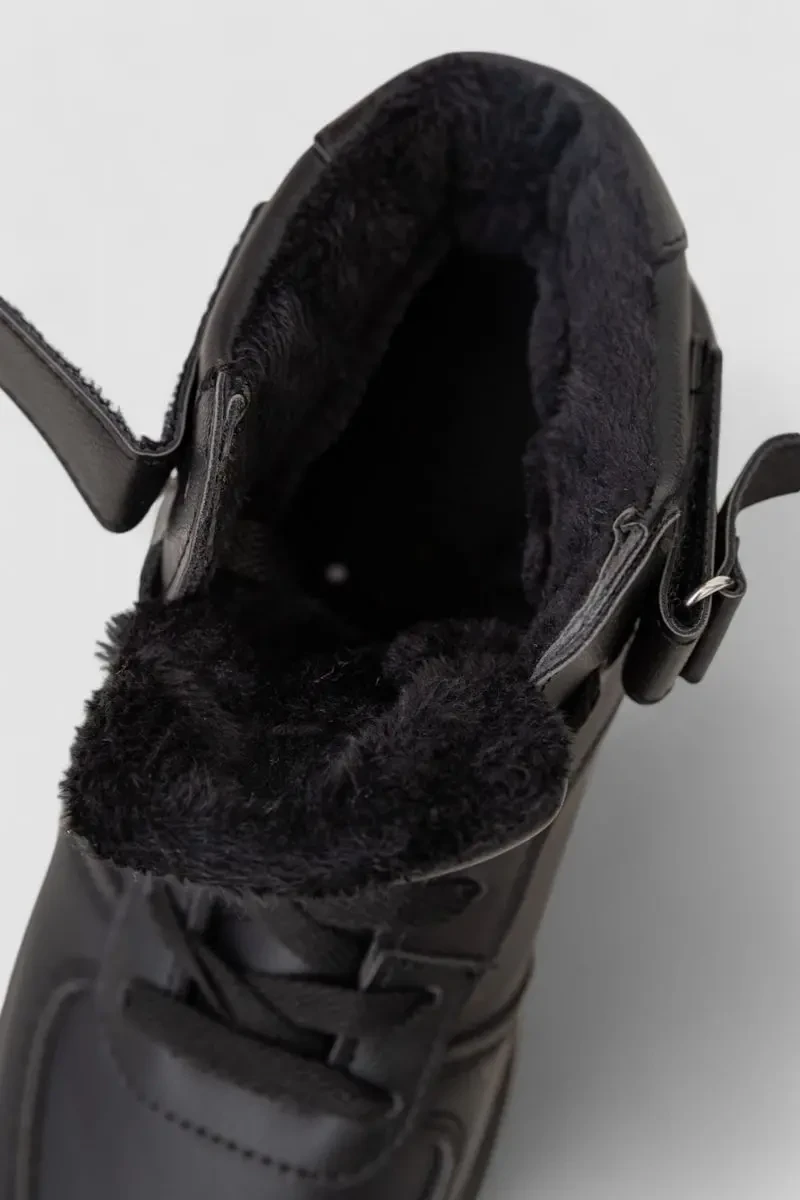 Кросівки жіночі зимові на хутрі, колір чорний, 248RAM02 6