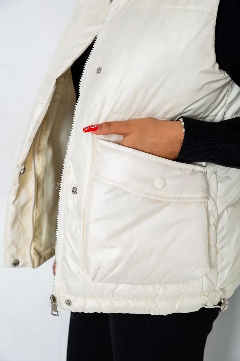 Жилет жіночий, колір кремовий, 244R533 5