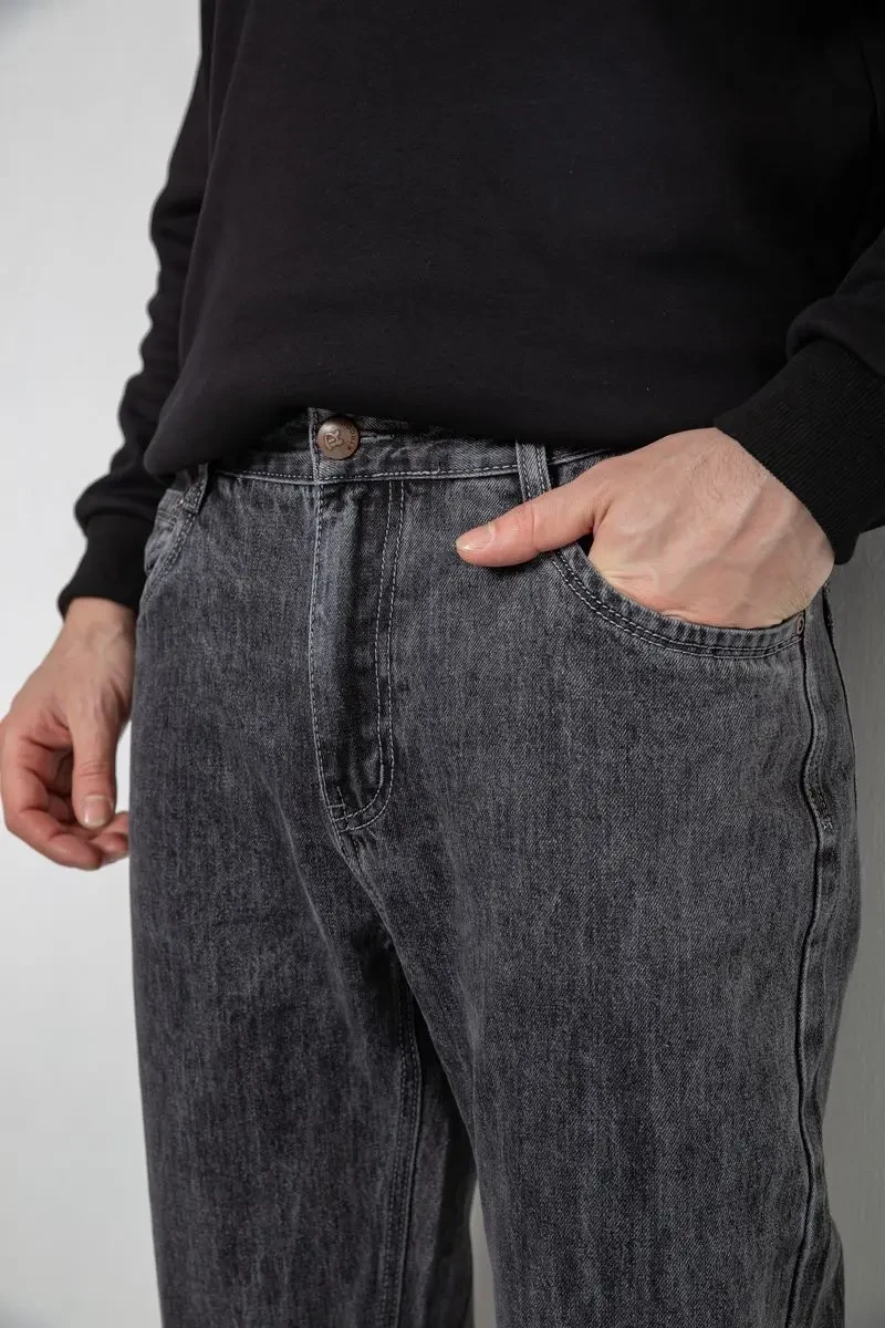 Джинси чоловічі демісезонні, колір сірий, 243R8131 5