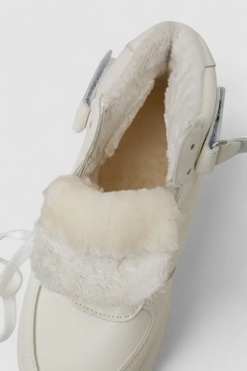 Кросівки жіночі зимові на хутрі, колір білий, 248RAM02 6