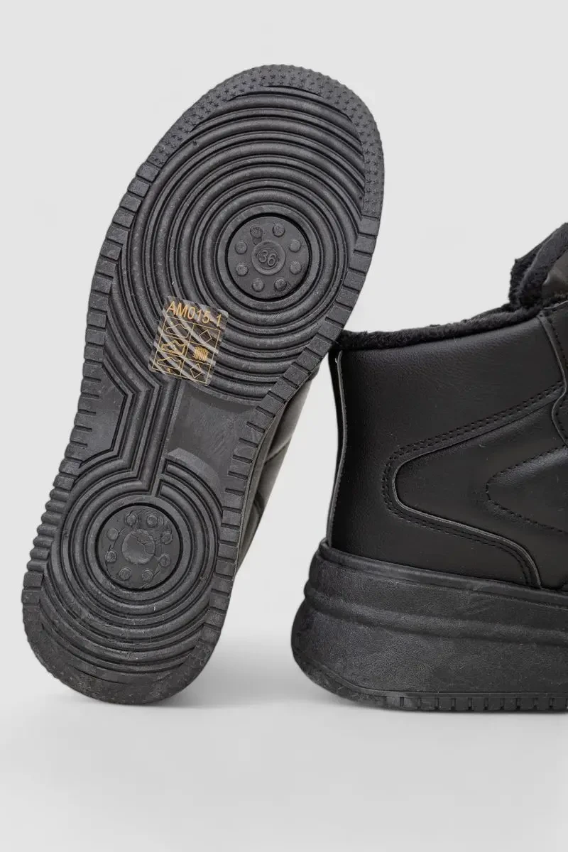 Кросівки жіночі зимові на хутрі, колір чорний, 248RAM015 7