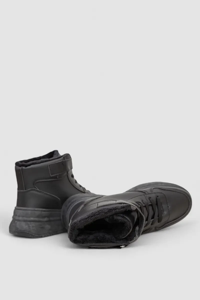 Кросівки жіночі зимові на хутрі, колір чорний, 248RAM04 5