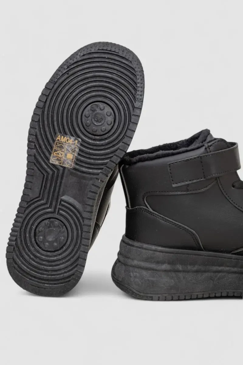 Кросівки жіночі зимові на хутрі, колір чорний, 248RAM04 7