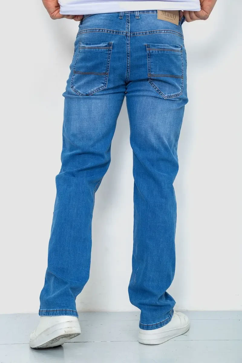 Джинси чоловічі з потертостями, колір блакитний, 244R22-784 4