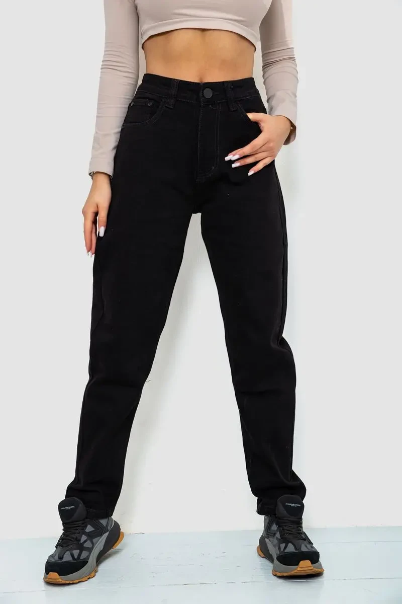 Джинси жіночі MOM, колір чорний, 244R8570 2