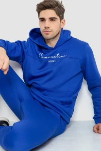 Спортивний костюм чоловічий на флісі, колір електрик, 238R57160