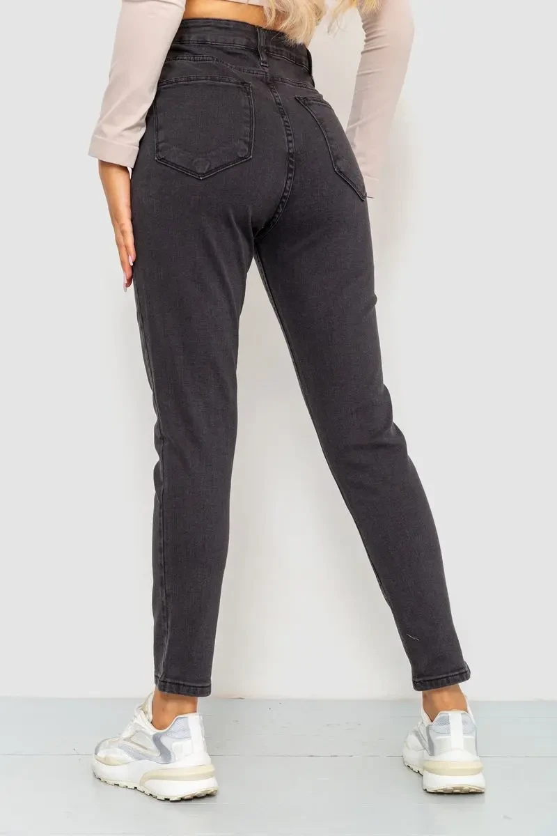 Джинси жіночі стрейчові, колір темно-сірий, 233R1810073 4