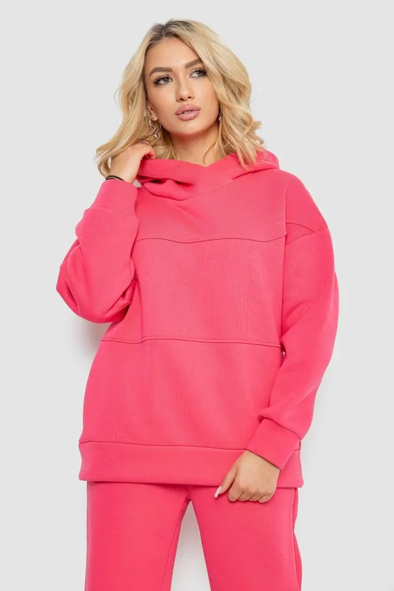 Спортивний костюм жіночий на флісі, колір рожевий, 247R10765 2