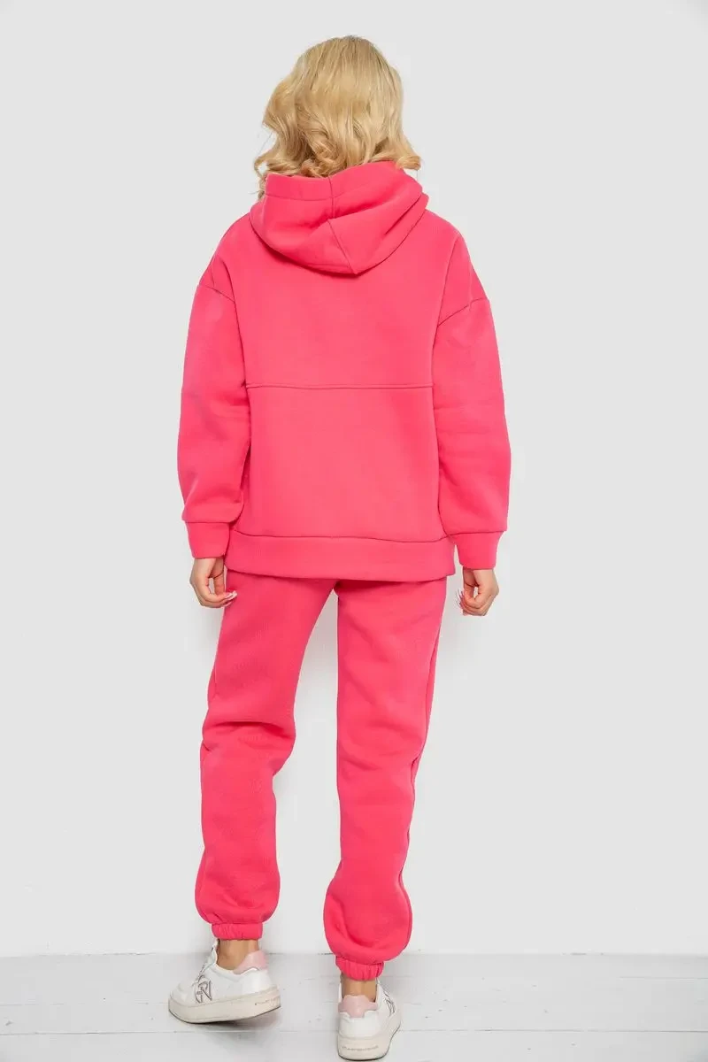 Спортивний костюм жіночий на флісі, колір рожевий, 247R10765 4