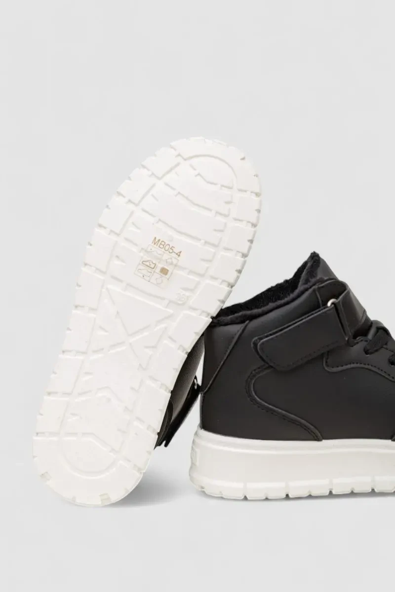 Кросівки жіночі зимові на хутрі, колір чорно-білий, 248RMB05 7