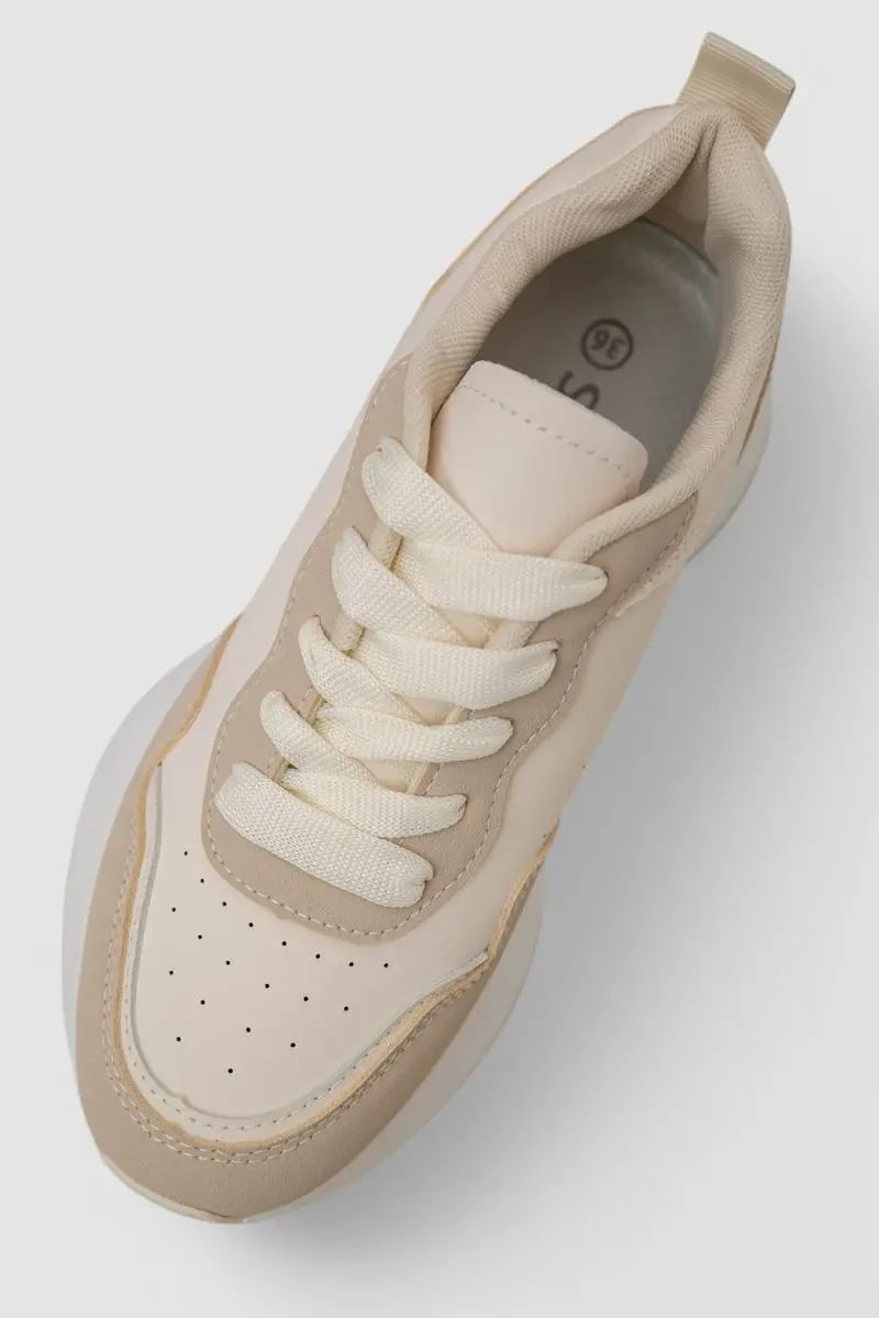 Кросівки жіночі, колір біло-бежевий, 248RXM60 2