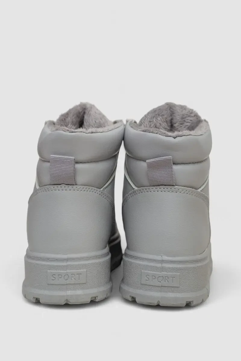 Кросівки жіночі зимові на хутрі, колір сірий, 248RMB03 4