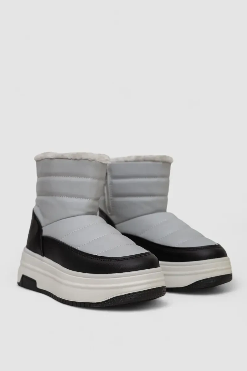 Дутики жіночі зимові на хутрі, колір чорно-сірий, 248RAM018 3