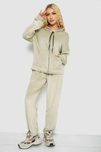 Спортивний костюм жіночий велюровий, колір світло-оливковий, 238R107-1