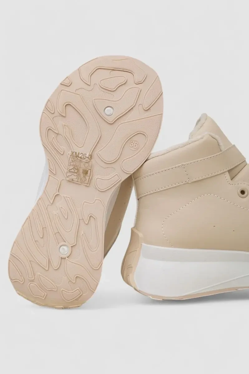 Черевики зимові жіночі на хутрі, колір бежевий, 248RXM26 7