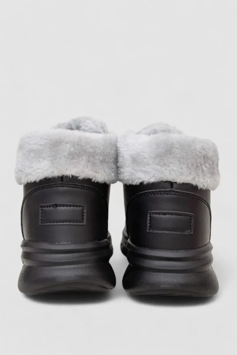 Черевики зимові жіночі на хутрі, колір чорно-сірий, 248RCX663-1 4