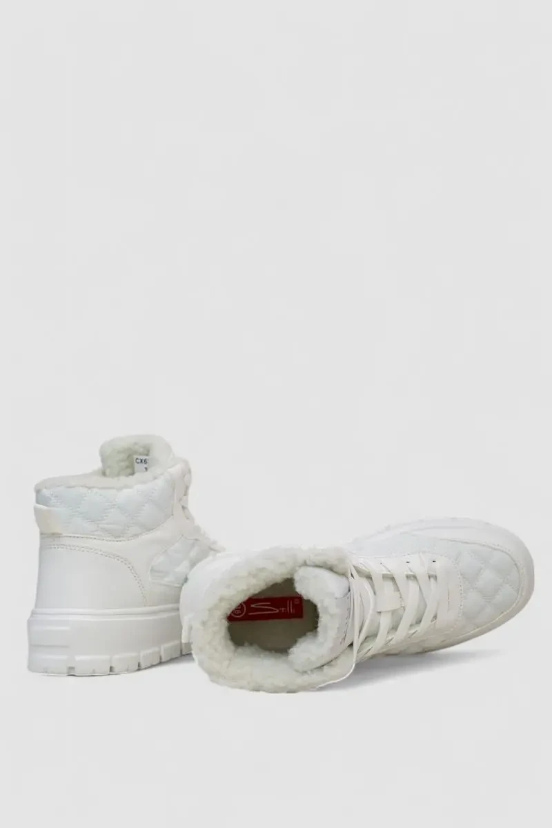 Кросівки жіночі зимові на хутрі, колір білий, 248RCX633 5