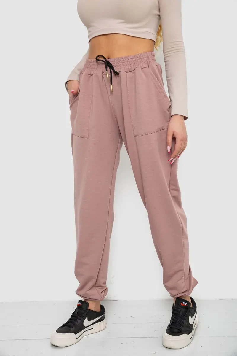 Спортивні штани жіночі, колір пудровий, 238R115 3