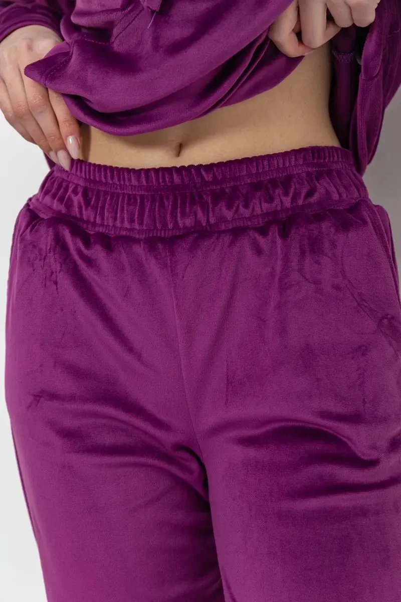 Спорт костюм жіночий велюровий, колір фіолетовий, 177R022 6