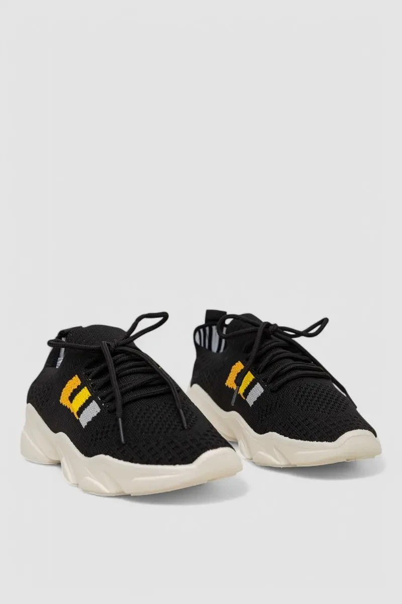 Кросівки жіночі текстильні, колір чорний, 244R281K 3