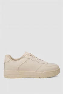 Кеди жіночі однотонні, колір бежевий, 248RAD20