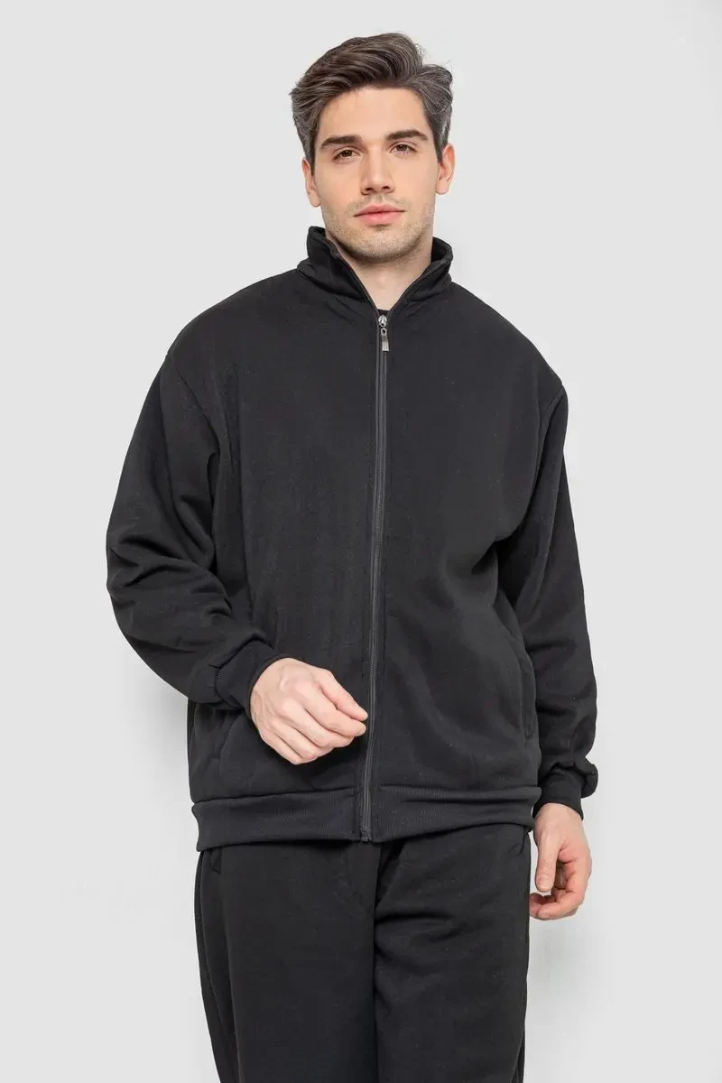 Спортивний костюм чоловічий на флісі, колір чорний, 244R981-LH 2