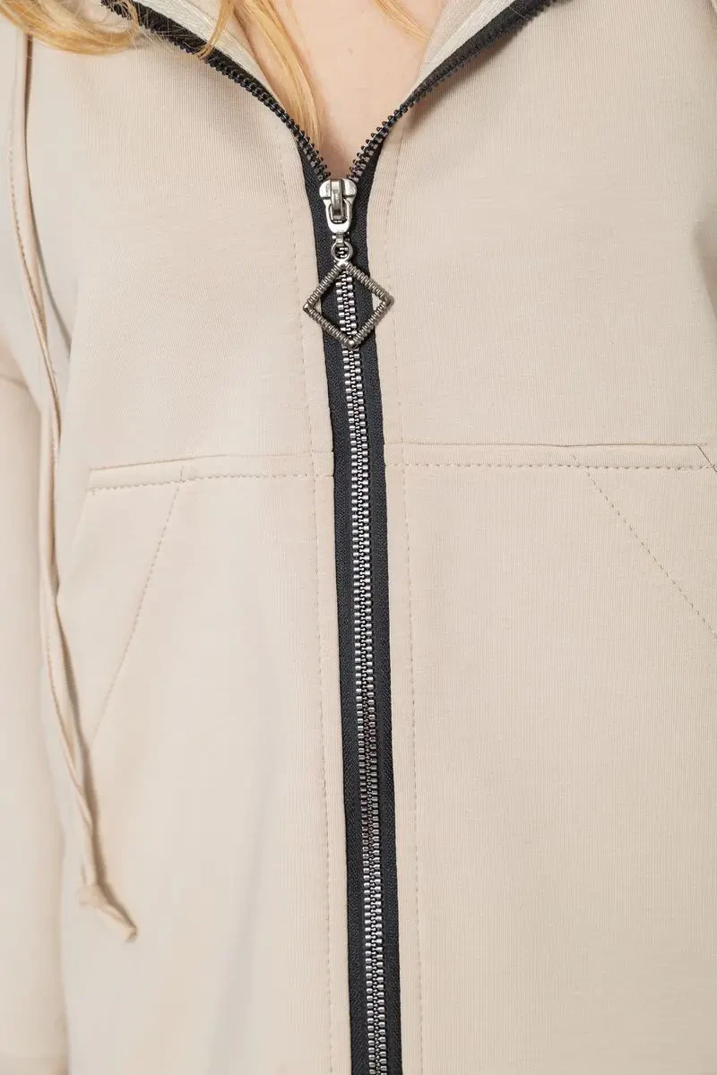 Спорт костюм жіночий двонитка, колір світло-бежевий, 102R5247 5