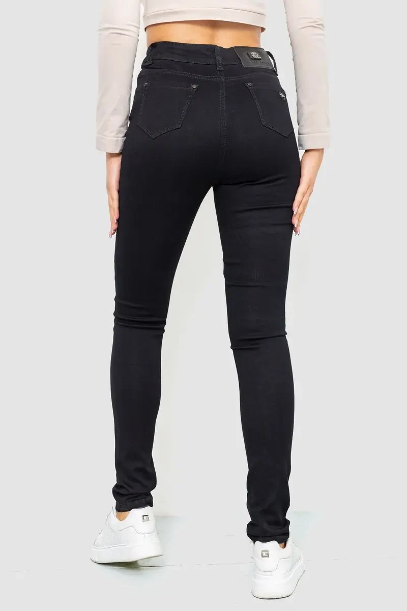 Джинси жіночі стрейч 214R1443, колір чорний, 214R1433 4