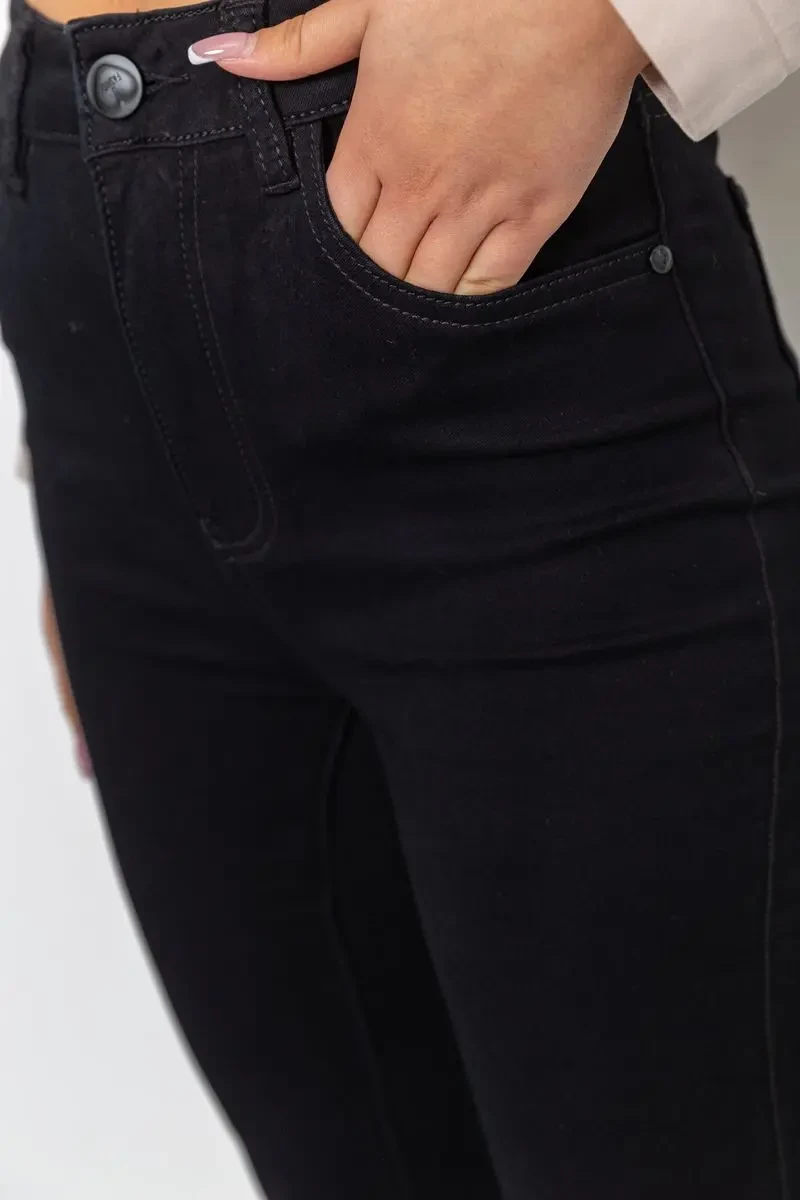 Джинси жіночі стрейч 214R1443, колір чорний, 214R1433 5