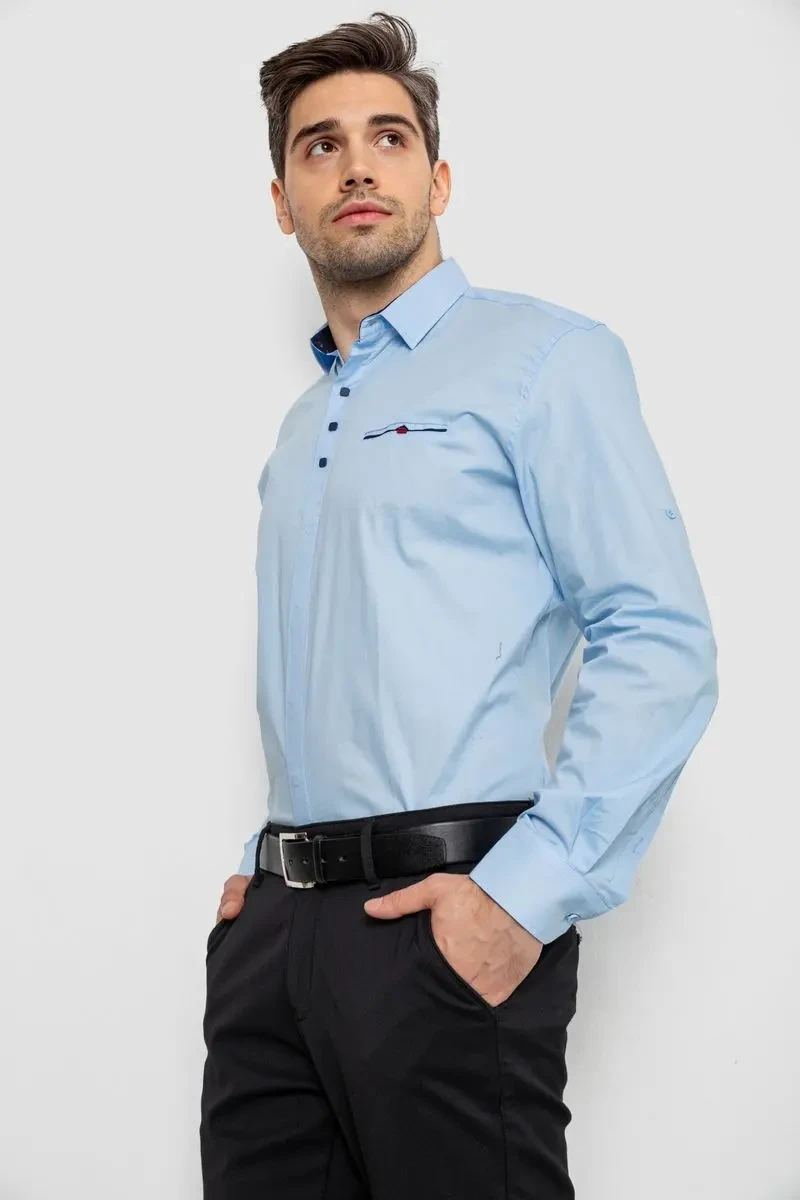 Сорочка чоловіча, колір блакитний, 214R7114 3