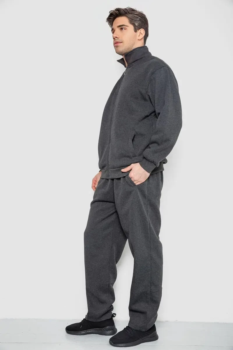 Спортивний костюм чоловічий на флісі, колір темно-сірий, 244R981-LH 3