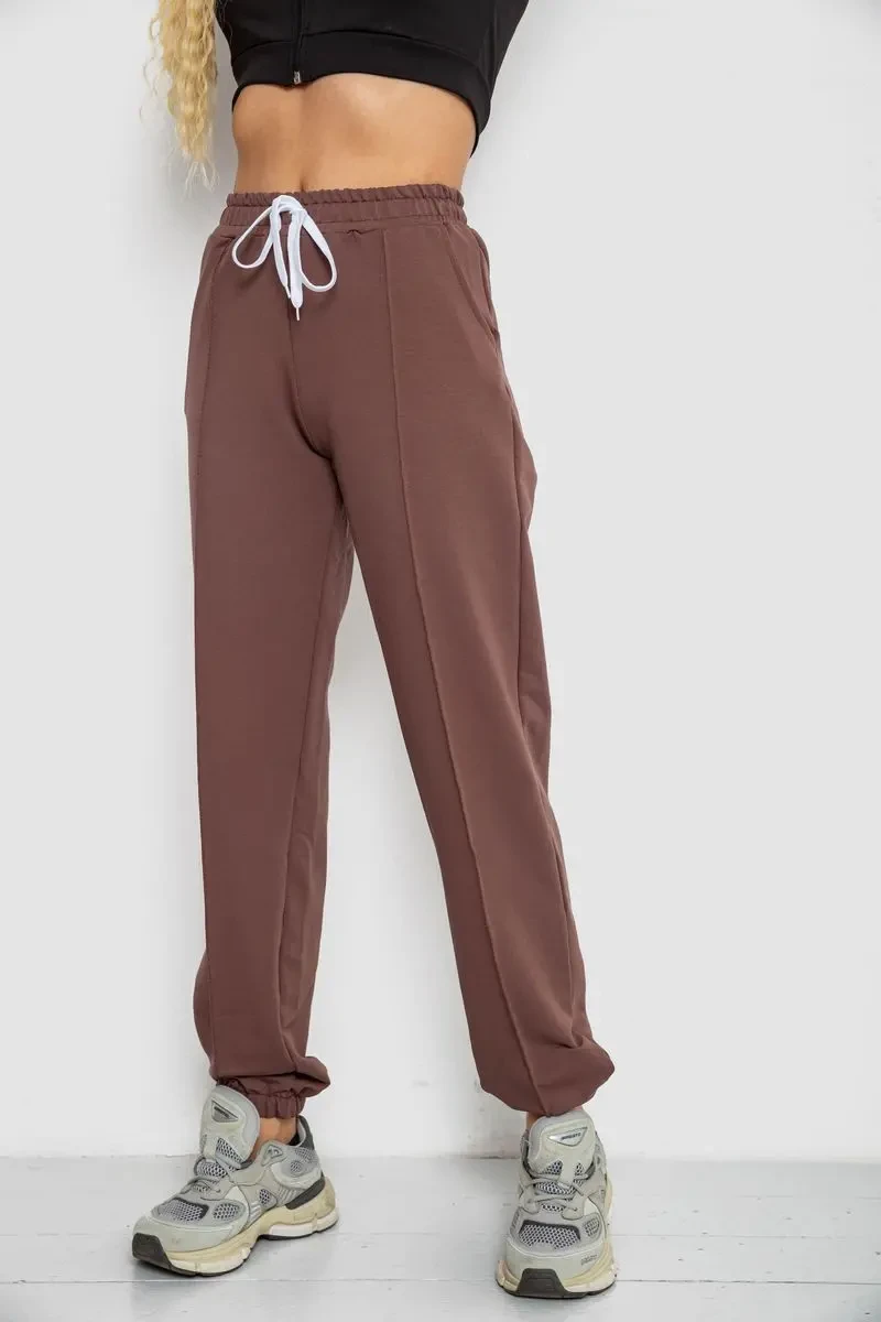 Спортивні штани жіночі, колір шоколад, 247R4670-1 3