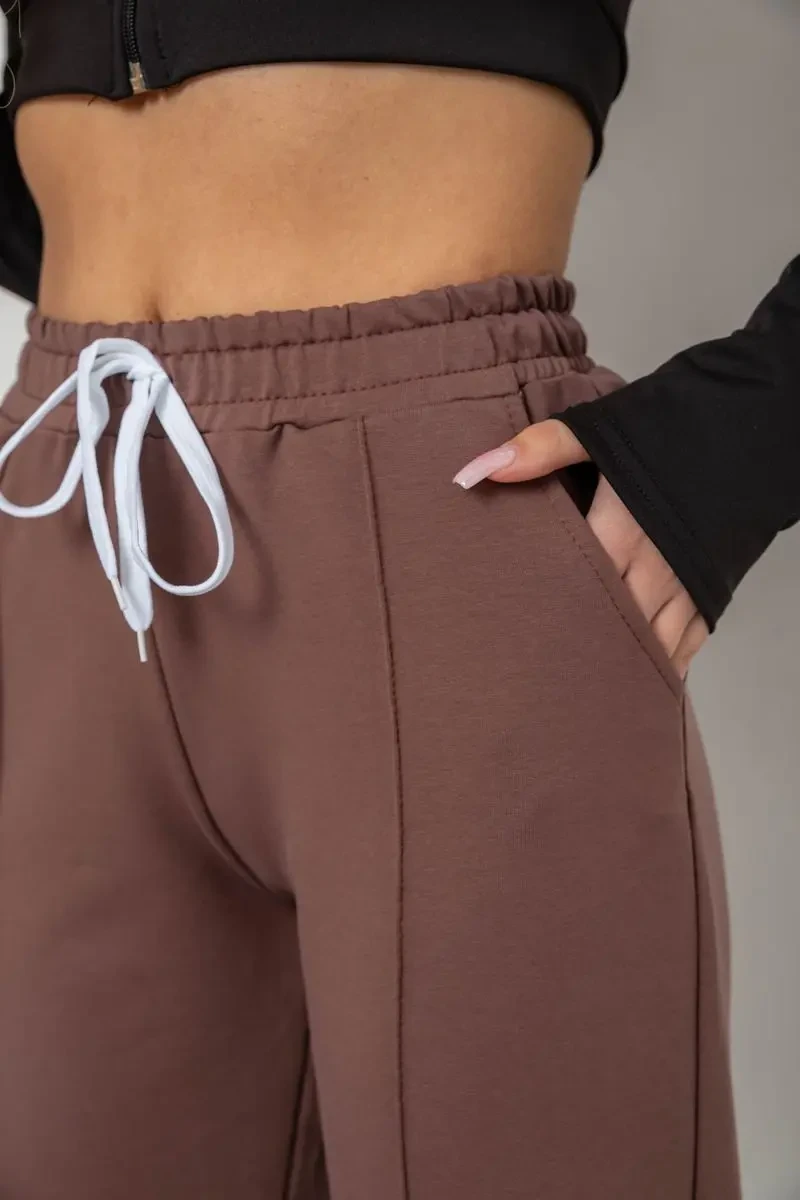 Спортивні штани жіночі, колір шоколад, 247R4670-1 5