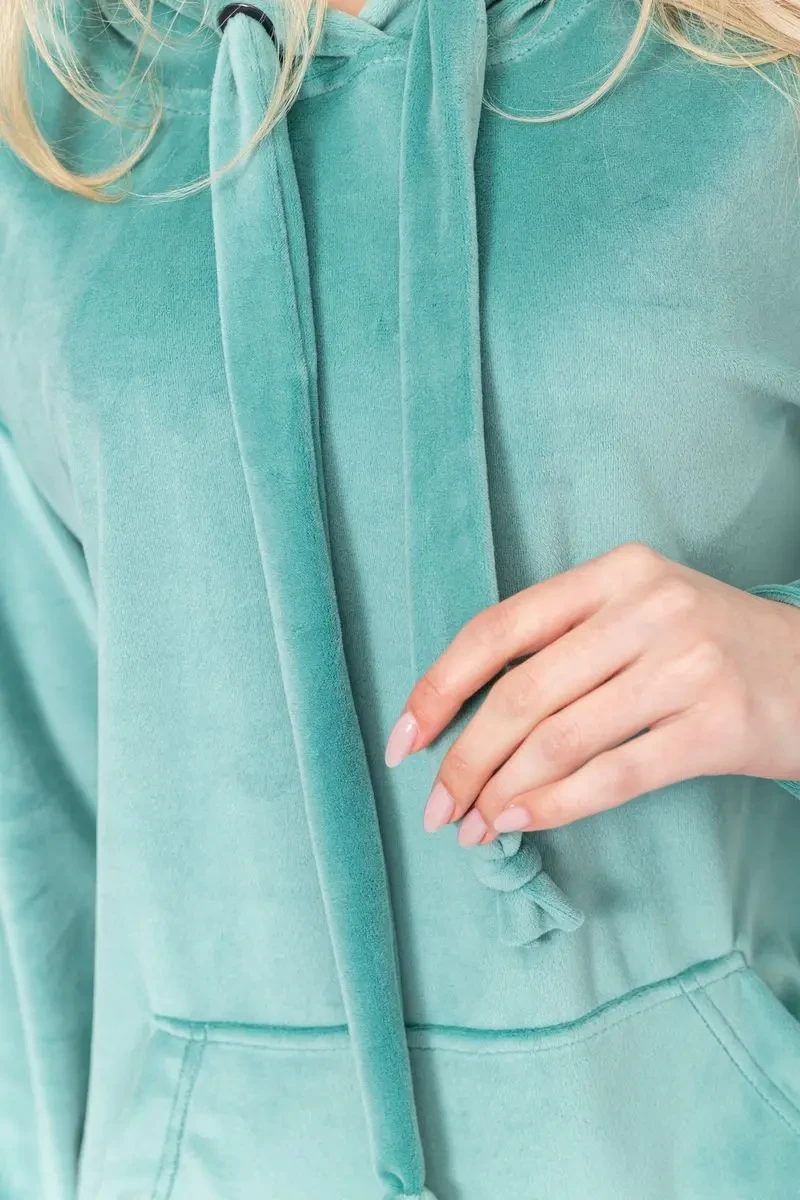 Спорт костюм жіночий велюровий, колір оливковий, 177R022 5