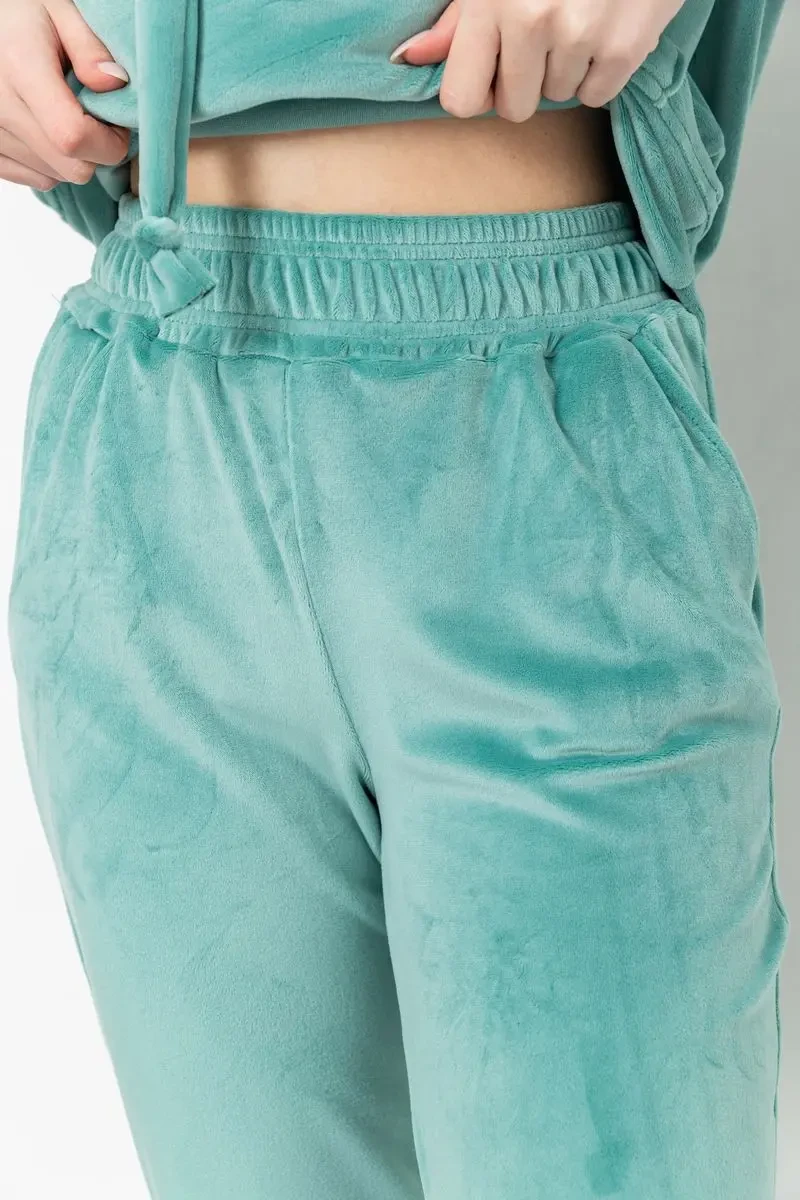 Спорт костюм жіночий велюровий, колір оливковий, 177R022 7