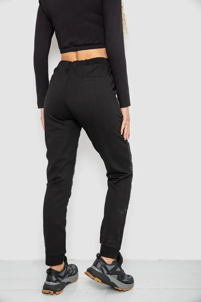 Штани жіночі укорочені, колір чорний, 243RA039 4